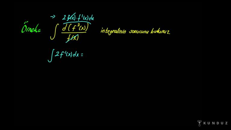 Değişken Değiştirme Örnek Sorular Bölüm 3