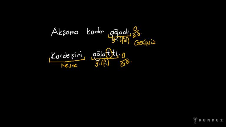 Nesnesine Göre Geçişsiz Fiil
