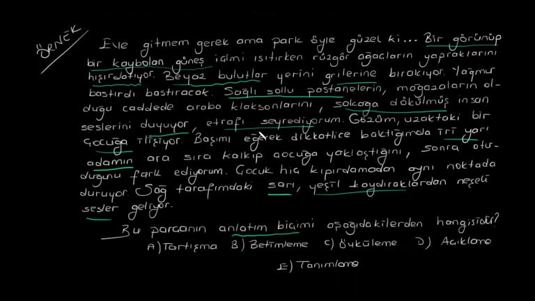 Betimleyici Anlatım