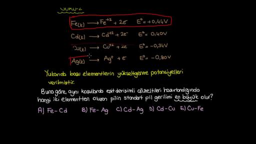 Kimya ve Elektrik Örnek Sorular Bölüm 1