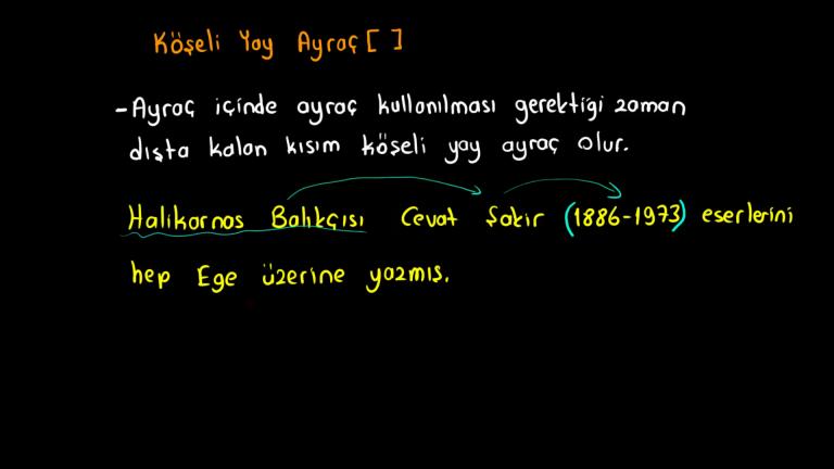 Yay Ayraç - Köşeli Ayraç