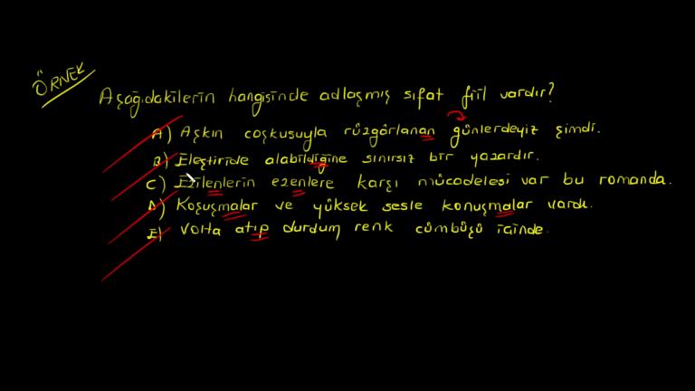 Sıfat Fiiller