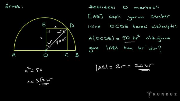 Çemberin Temel Elemanları Örnek Sorular Bölüm 1