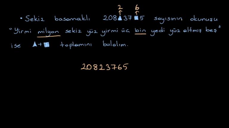 7, 8, 9 Basamaklı Doğal Sayılar