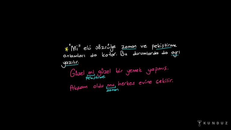"Mi"nin Yazımı