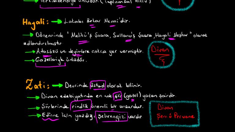 Divan Şiiri Sanatçıları (Fuzuli, Baki)