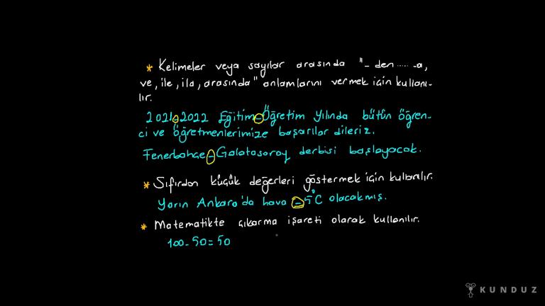 Ünlem İşareti ve Kısa Çizgi