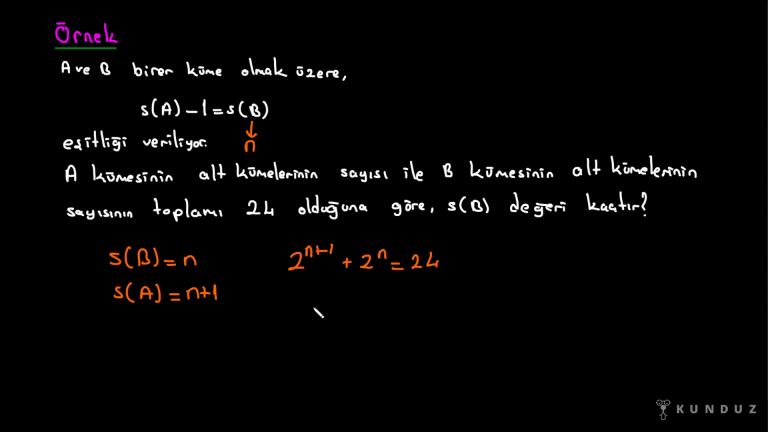 Alt Küme Örnek Sorular Bölüm 1