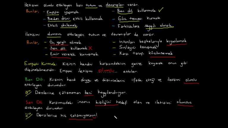 Olumlu ve Olumsuz İletişim