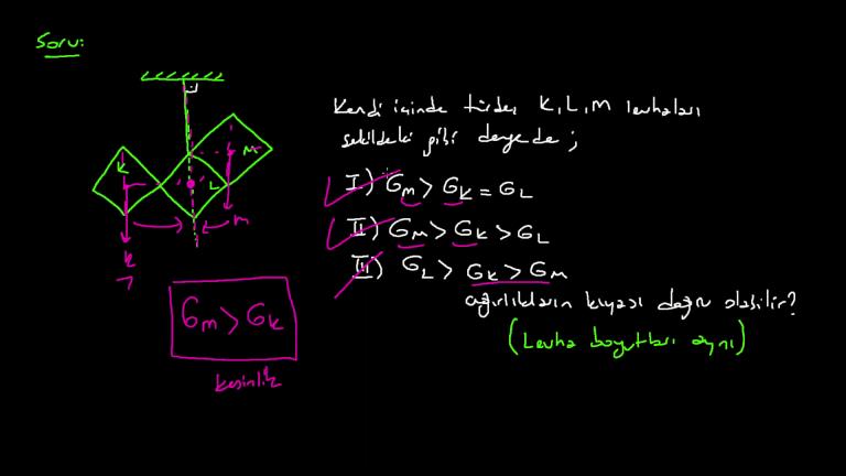 Denge ve Denge Şartları Örnek Sorular