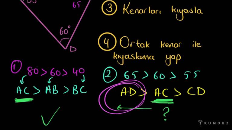 Üçgende Açı ve Kenarların Karşılaştırılması