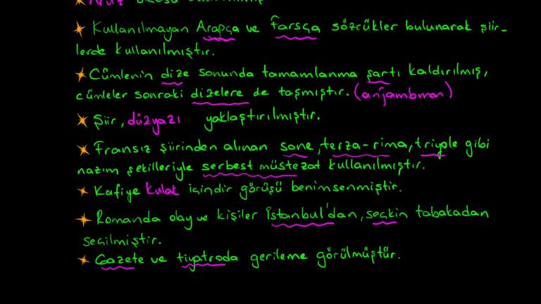Tanzimat Edebiyatı ve Servetifünun Edebiyatı