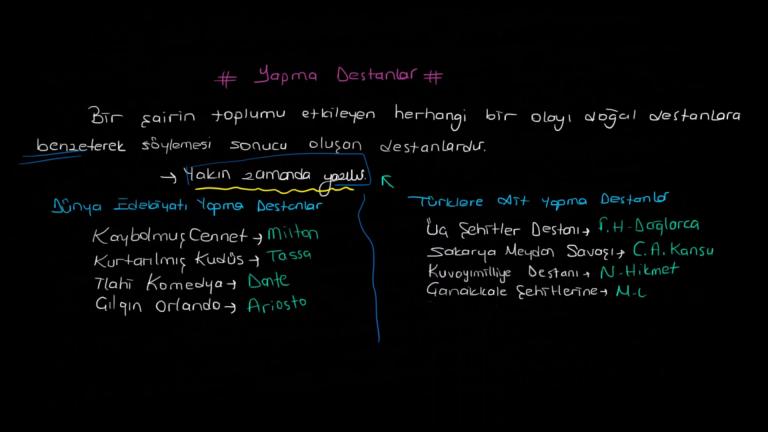 Destan Türü ve Özellikleri