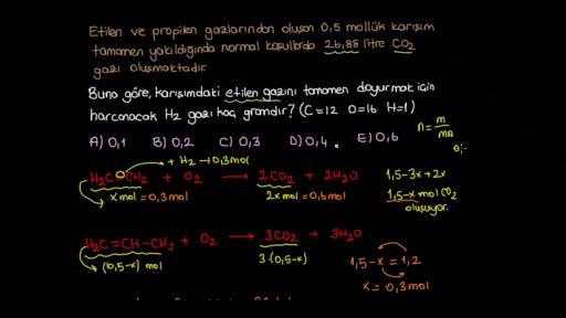 Alkenler Örnek Sorular