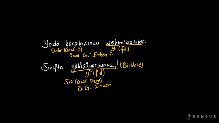 Öznesine Göre Etken Fiil