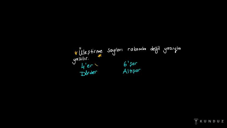 Sayıların Yazımı