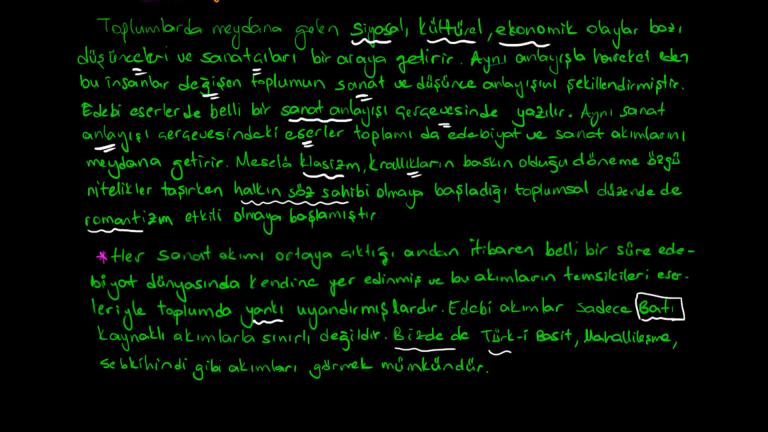 Edebiyatın Sanat Akımları ile İlişkisi