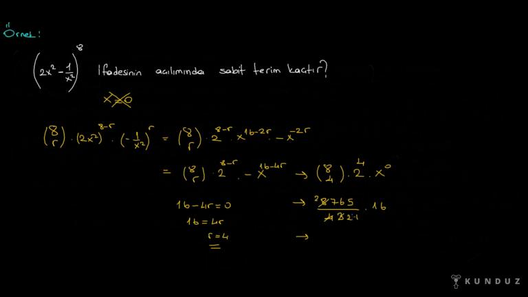 Binom Açılımı Örnek Sorular Bölüm 1