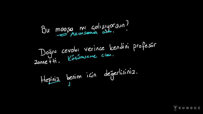 Küçümseme ve Azımsama Cümleleri