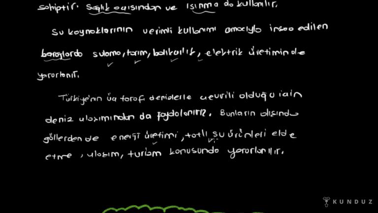 Türkiye’de Su Kaynaklarından Yararlanma