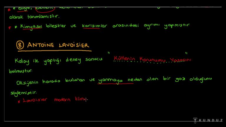 Kimyanın Gelişimine Katkı Sağlayan Bilim İnsanları