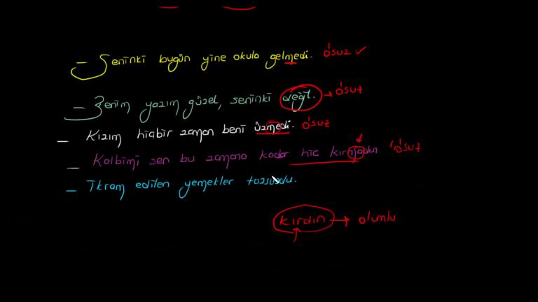 Anlamına Göre Cümleler Bölüm 1