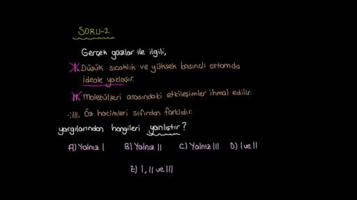 Gazlar Örnek Sorular Bölüm 3