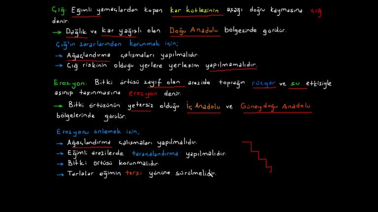 Ülkemizde Doğal Afetler