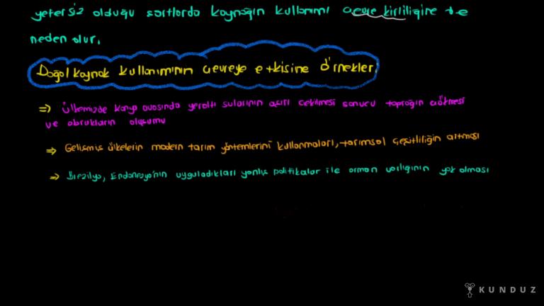 Doğal Kaynak Kullanımının Çevresel Etkileri