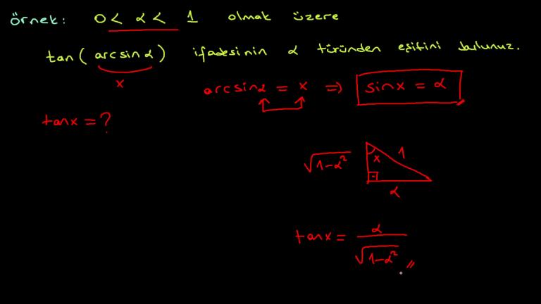 Ters Trigonometrik Fonksiyonlar ve Grafikler Yeni Nesil Sorular