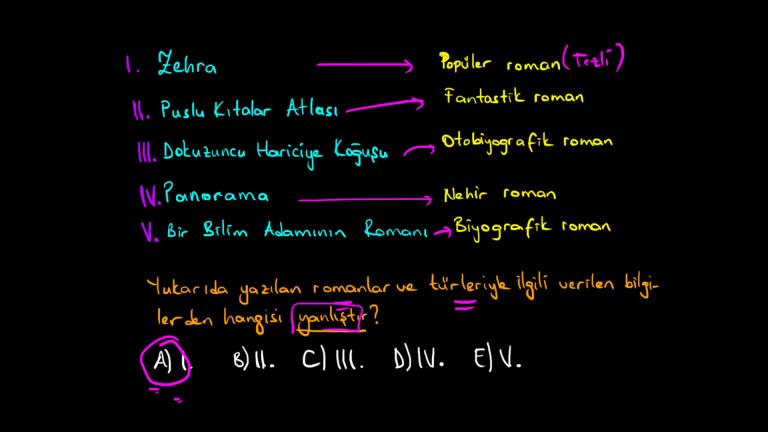 Roman Türleri ve Özellikleri