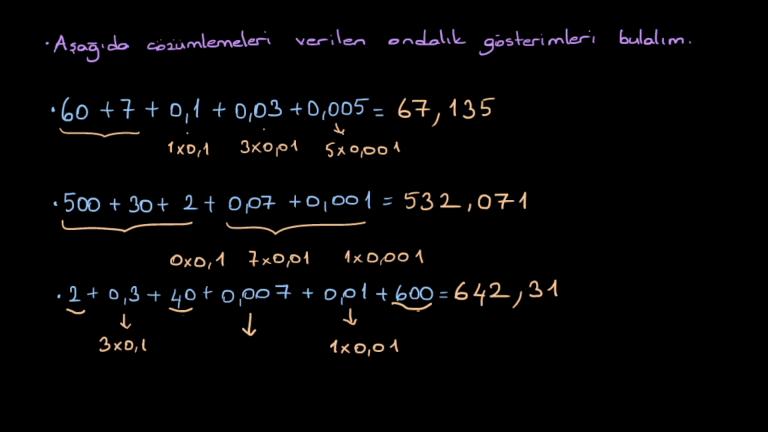 Basamak Adları ve Basamak Değeri