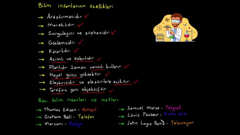 Bilim İnsanlarının Ortak Özellikleri