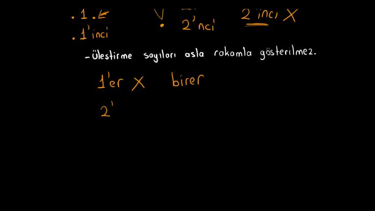 Sayıların Yazılışı