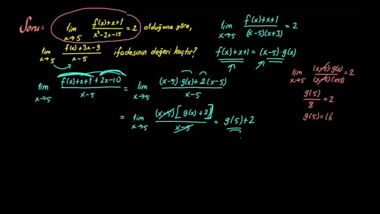 Limit Yeni Nesil Sorular Bölüm 10