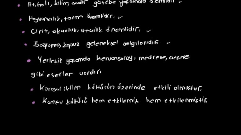 Türk Kültürünün Özellikleri