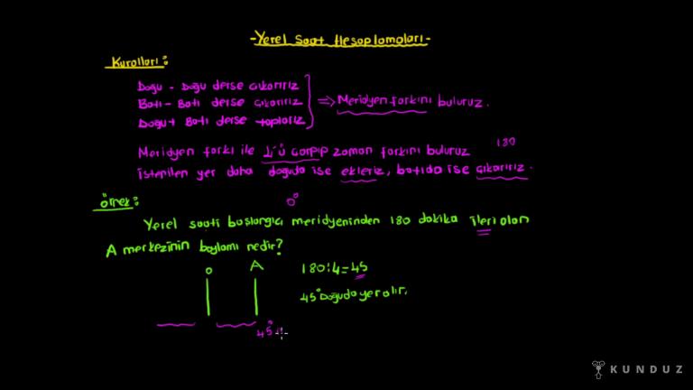 Yerel Saat Hesaplamaları Bölüm 1