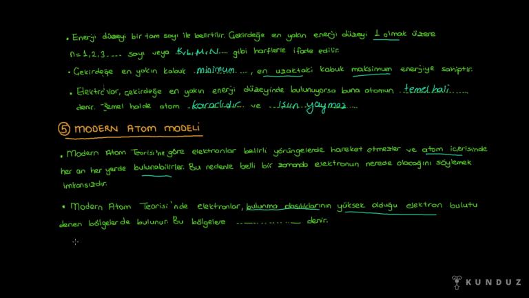 Atom Modelleri ve Özellikleri