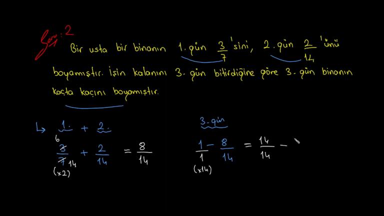 Kesirlerde Çıkarma