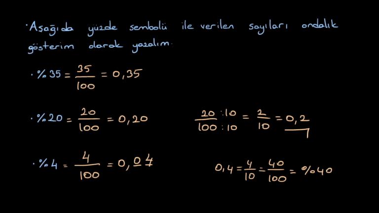 Yüzdeler nedir?