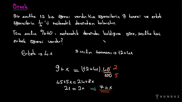 Yüzde Problemleri Bölüm 1