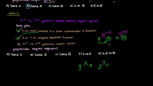 Atomun Yapısı Örnek Sorular Bölüm 3