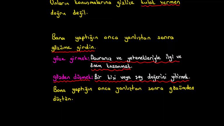 Deyimin Yanlış Anlamda Kullanılması
